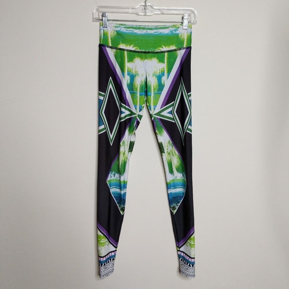 Onzie Palm Sunset Leggings - XS - GUC/Flaw